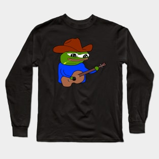 Cowboy Pepe Playing Guitar Long Sleeve T-Shirt